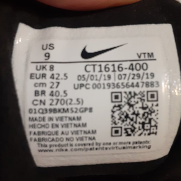 Nike Air Max 270 React Men's Shoes in Size 9 CT1616-400 - Picture 7 of 7